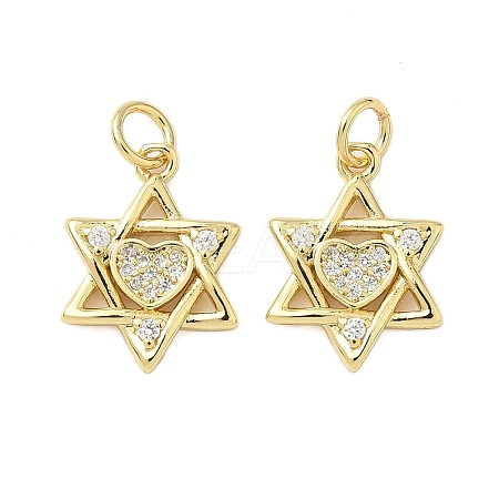 Brass Micro Pave Cubic Zirconia Pendants KK-Z120-17G-1