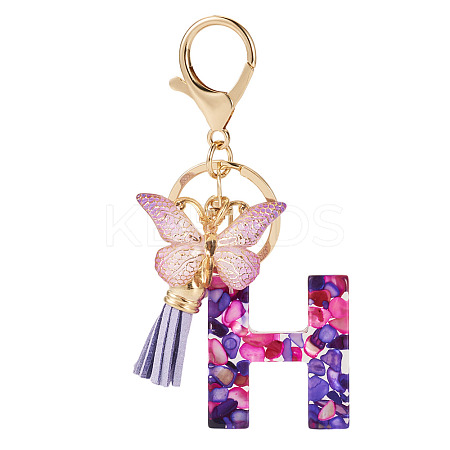 Resin Butterfly Pendant Keychains KEYC-TAC0034-03H-1