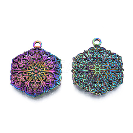 Ion Plating(IP) 201 Stainless Steel Pendants STAS-N098-206M-1