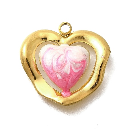 Brass Enamel Pendants STAS-Q347-15G-03-1-1