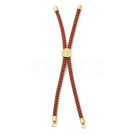 Twisted Nylon Cord Silder Bracelets LS-DIY-B066-03G-01-1