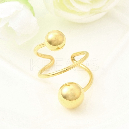 304 Stainless Steel Cuff Rings RJEW-D320-01G-1