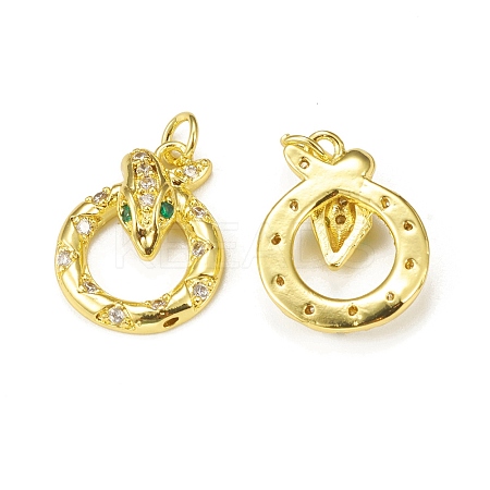 Brass Micro Pave Cubic Zirconia Bird Pendants KK-E068-VB004-1