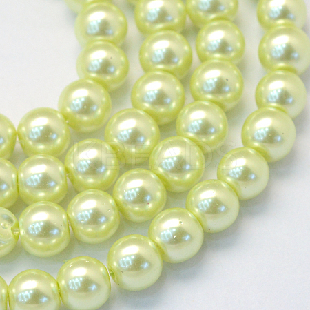 Baking Paint Glass Pearl Round Bead Strands HY-Q003-10mm-46-1