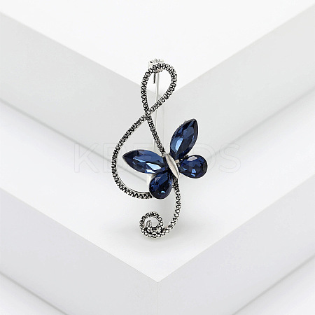 Alloy Rhinestone Safety Pin Brooch PW23101831845-1