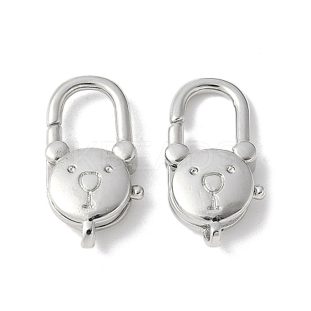 Brass Lobster Claw Clasps KK-F893-12P-01-1