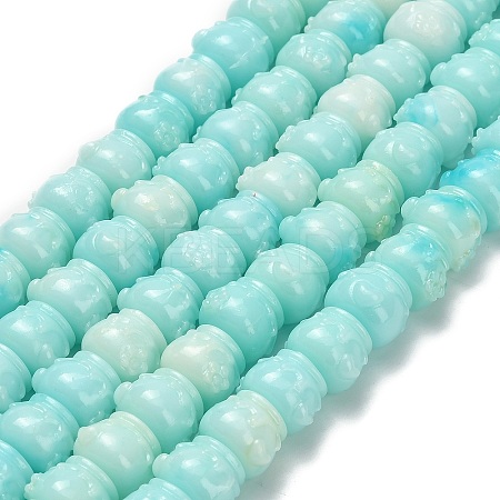 Synthetic Coral Dyed Carved Beads BSHE-H114-03D-1