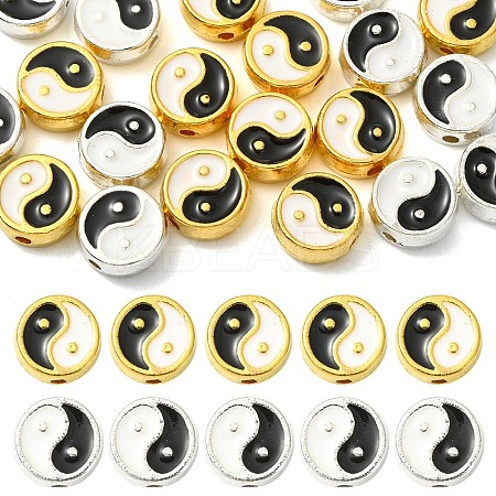20Pcs 2 Colors Zinc Alloy Enamel Beads ENAM-YW0006-32-1