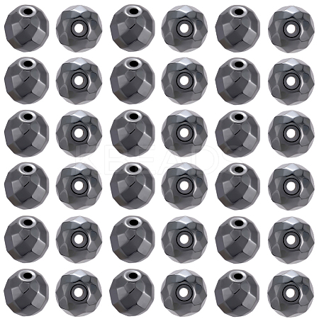 60Pcs Non-magnetic Synthetic Hematite Beads G-BBC0001-54-1