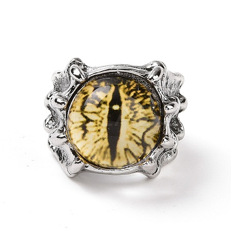 Dragon Eye Glass Wide Band Rings for Men LS-RJEW-E017-01AS-04-1