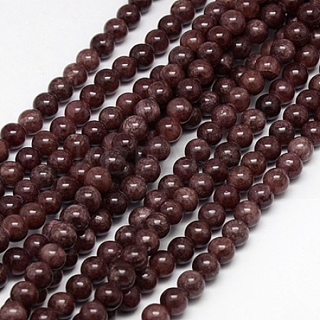 Natural Yellow Jade Beads Strands G-G598-8mm-YXS-09-1