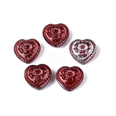 Baking Paint Transparent Glass Beads DGLA-N018-26E-1