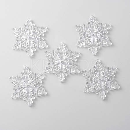 Transparent Acrylic Connector Charms LS-TACR-WH0001-74C-1