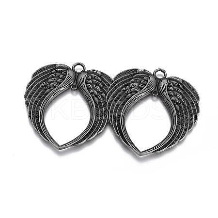 Tibetan Style Alloy Wing Large Pendants LS-TIBEP-S100-B-NR-1