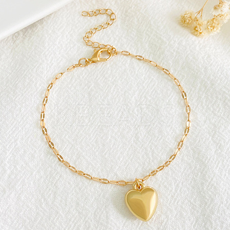 Alloy Heart Charm Bracelets WH-WG0985B-01-1