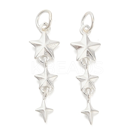 925 Sterling Silver Tassel Pendants STER-P071-09S-1