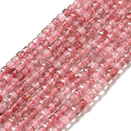Natural Strawberry Quartz Beads Strands G-D470-08-1