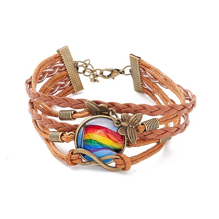 Rainbow Pride Bracelet BJEW-F426-01C-1