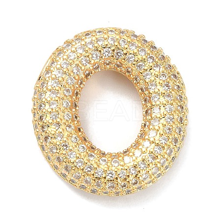 Rack Plating Brass Micro Pave Cubic Zirconia Pendants KK-Q790-01O-G-1