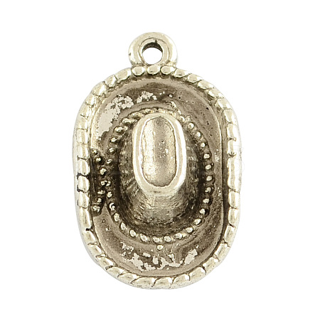 Tibetan Style Alloy Pendants TIBEP-4422-AS-RS-1