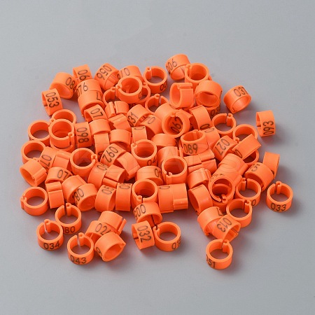 Plastic Poultry Leg Identification Bands AJEW-WH0415-99A-1