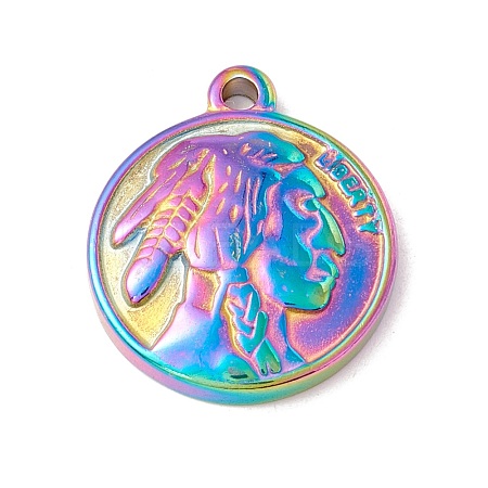 Ion Plating(IP) 304 Stainless Steel Pendants STAS-C049-04M-1