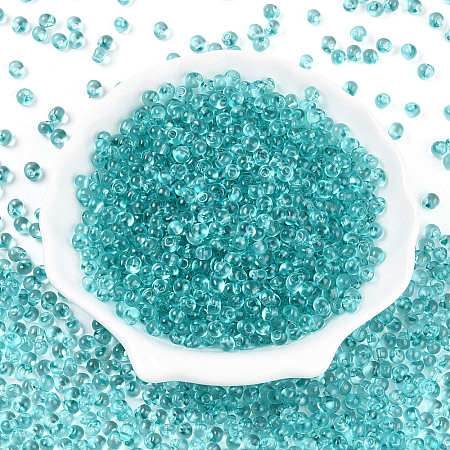 3/0 Baking Paint Glass Fringe Seed Beads SEED-A034-04H-1