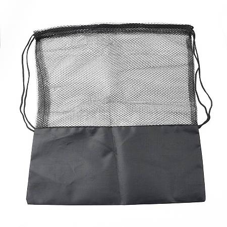 Portable Polyester Basketball Football Storage Mesh Drawstring Bags ABAG-WH0035-040-1