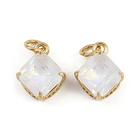 Brass Pave Cubic Zirconia Pendants KK-L240-07G-02-1
