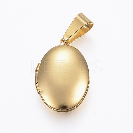 Ion Plating(IP) 304 Stainless Steel Locket Pendants LS-STAS-H389-28G-1