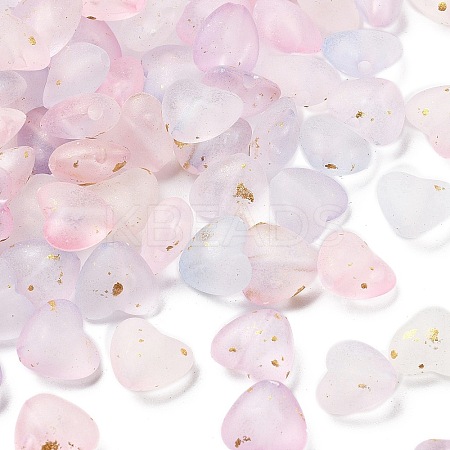 Frosted Transparent Acrylic Beads OACR-F013-05-1