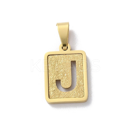 304 Stainless Steel Alphabet Pendants STAS-S152-01G-J-1