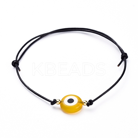 Adjustable Cowhide Cord Bracelets BJEW-JB05281-01-1
