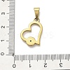 304 Stainless Steel Pendants STAS-Q343-04A-G-3