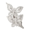 Brass Micro Pave Clear Cubic Zirconia Fold Over Clasps KK-G505-24C-P-1