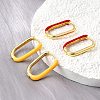 Oval Brass Hoop Earrings EJEW-D314-03G-3