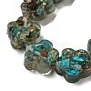 Dyed Natural Imperial Jasper with Resin Beads Strands G-G083-G01-01-3