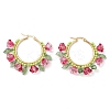 Glass Hoop Earrings EJEW-TA00589-02-1