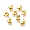 304 Stainless Steel Crimp Beads Covers STAS-P239-34G-05-1