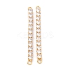 Brass Clear Round Cubic Zirconia Links Connectors ZIRC-G170-23B-G-1