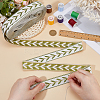 12.75M Polyester Leaf Pattern Ribbon OCOR-DC0001-28C-3