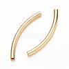 Curved Brass Tube Beads KK-D508-14G-1