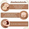 Round Beechwood Jewelry Storage Gift Box with Lid LS-CON-WH0085-57-4