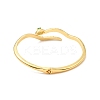 Cubic Zirconia Snake Open Cuff Bangle BJEW-P281-09G-01-3