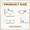 40Bags Tibetan Style Heart Toggle Clasps FIND-LP0007-46-2