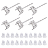 3 Pairs 925 Sterling Silver Stud Earring Findings DIY-DC0003-38-1