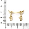 Brass Pave Cubic Zirconia Pendants KK-M287-06G-C-3