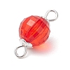 Acrylic Square Cut Round Links Connector Charms PALLOY-JF02781-4