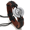 Adjustable Cowhide Cord Bracelets for Men BJEW-PW0001-01A-1