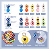 40Pcs 10 Styles Resin Evil Eye & Cat Eye Pendants FIND-TA0004-25-4